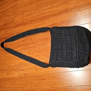 Black Crochet Shoulder Bag